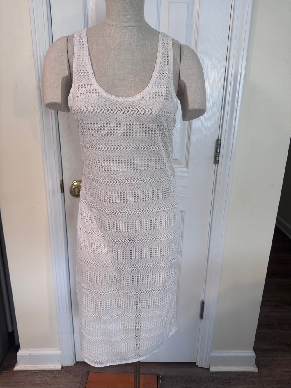 Shade & Shore White Crochet Swim Cover Up Dress Size Small Beach Vacation Boho